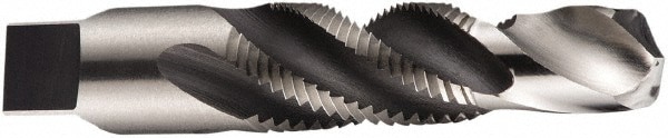Combination Drill Tap: 3/4-14, 5 Flutes, High Speed Steel
