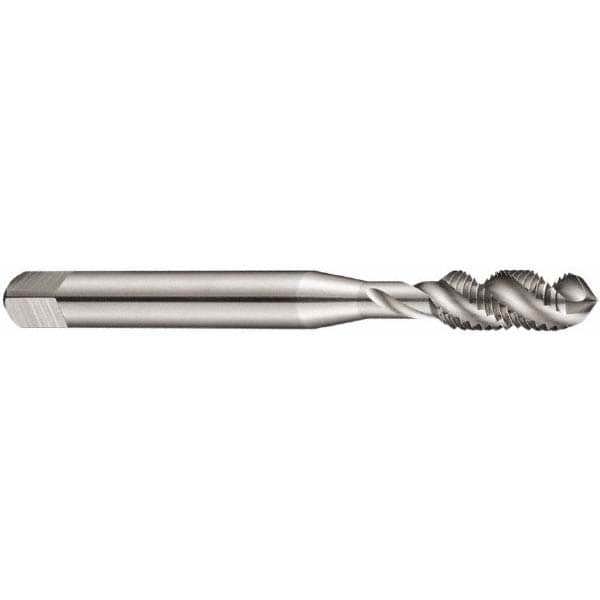 M4x0.70 EGM, 3 Flute, 40&deg; Helix, Bottoming Chamfer, Bright Finish, High Speed Steel Spiral Flute STI Tap