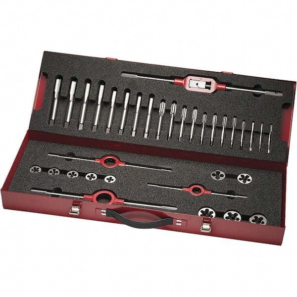 Tap & Die Set: M6 x 1 to M20 x 2.5 Taps, M6 x 1 to M20 x 2.5 Dies, Metric Coarse