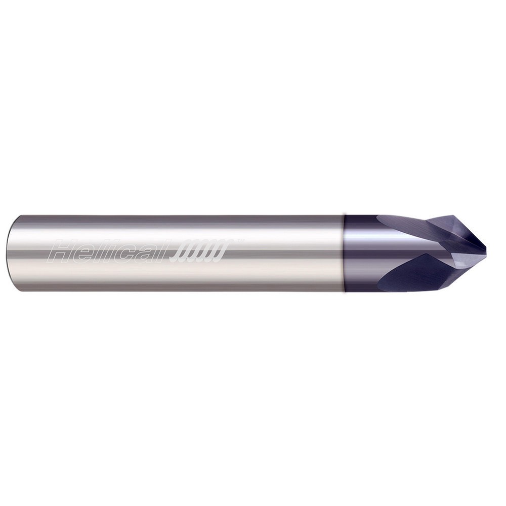 Chamfer Mills; Included Angle: 100.00 ; Chamfer Mill Material: Solid Carbide ; Cutter Head Diameter (Decimal Inch): 0.2500 ; End Type: Single ; Shank Diameter (Decimal Inch): 0.2500 ; Shank Diameter (Inch): 1/4