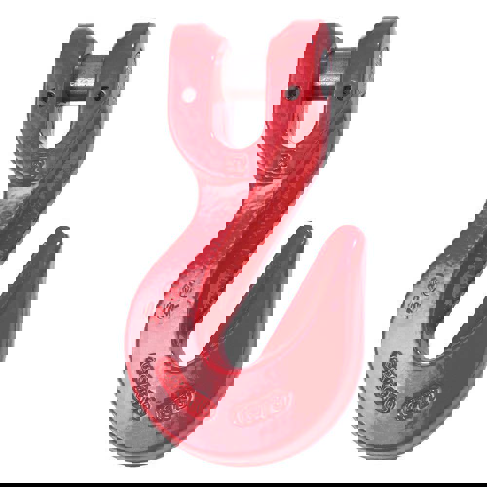Clevis Hooks; Chain Grade: 100 ; Work Load Limit: 4300lb ; Material: Alloy Steel ; Clevis Inside Diameter: 0.344in ; Clevis Pin Diameter: 0.313in ; Hook Throat: 0.375in