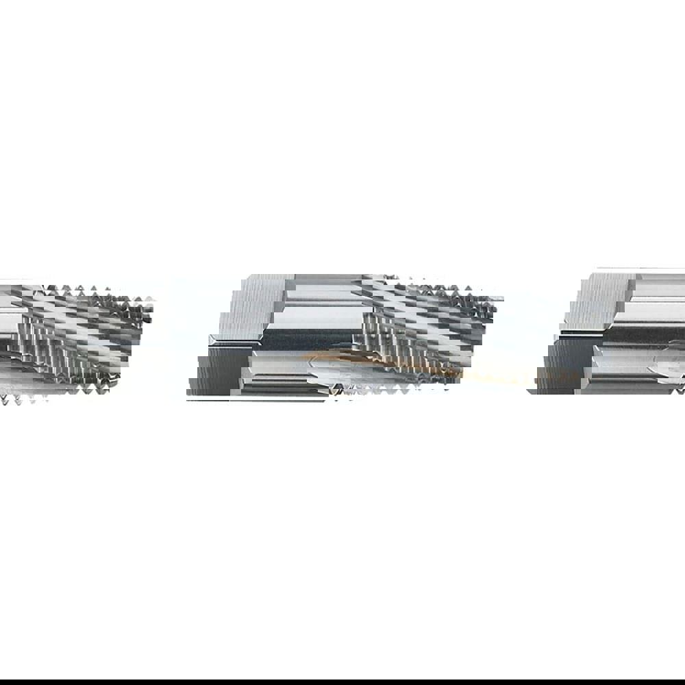 1/16-27 NPTF, 15° Helix, 4 Flutes, Bottoming Chamfer, Bright Finish, Cobalt, Spiral Flute Pipe Tap