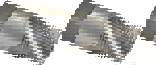 3/8-18 NPTF, 15° Helix, 4 Flutes, Bottoming Chamfer, Bright Finish, Cobalt, Spiral Flute Pipe Tap