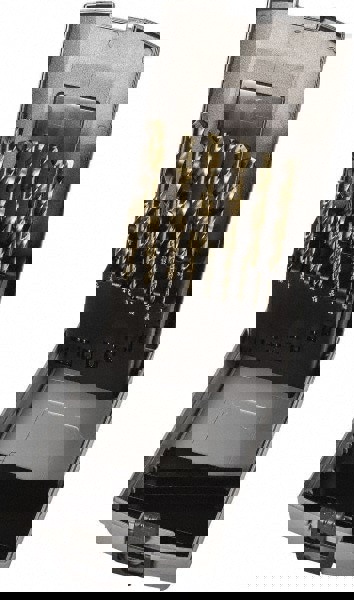 Drill Bit Set: Jobber Length Drill Bits, 15 Pc, 135 &deg;, Cobalt