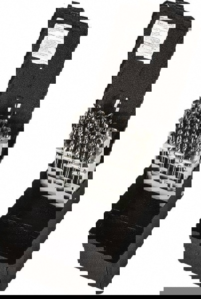 Drill Bit Set: Screw Machine Length Drill Bits, 26 Pc, 118 &deg;, High Speed Steel