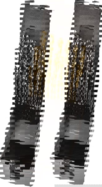 Drill Bit Set: Jobber Length Drill Bits, 29 Pc, 135 &deg;, Cobalt