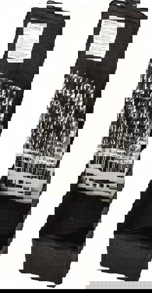 Drill Bit Set: Screw Machine Length Drill Bits, 29 Pc, 118 &deg;, High Speed Steel