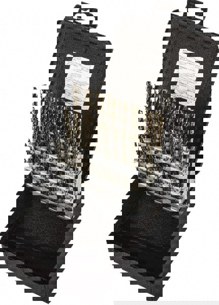 Drill Bit Set: Jobber Length Drill Bits, 60 Pc, 135 &deg;, Cobalt