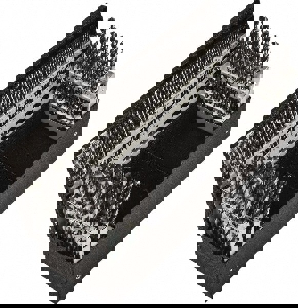 Drill Bit Set: Jobber Length Drill Bits, 115 Pc, 0.04