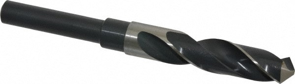 Reduced Shank Drill Bit: 45/64'' Dia, 1/2'' Shank Dia, 118 , High Speed Steel