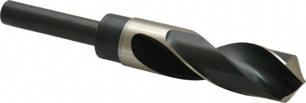 Reduced Shank Drill Bit: 61/64'' Dia, 1/2'' Shank Dia, 118 , High Speed Steel