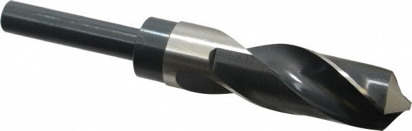 Reduced Shank Drill Bit: 63/64'' Dia, 1/2'' Shank Dia, 118 , High Speed Steel