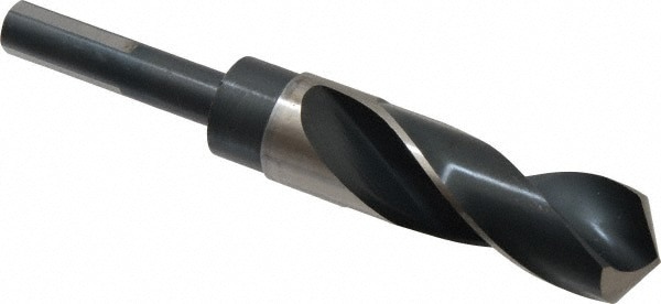 Reduced Shank Drill Bit: 1'' Dia, 1/2'' Shank Dia, 118 , High Speed Steel