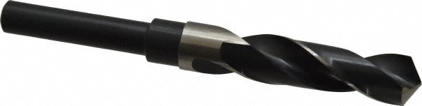 Reduced Shank Drill Bit: 47/64'' Dia, 1/2'' Shank Dia, 118 , High Speed Steel