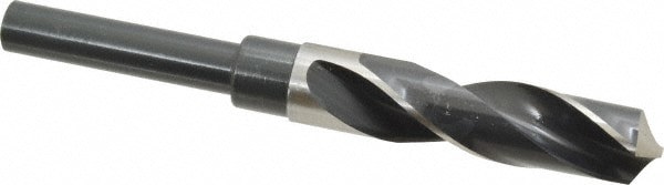 Reduced Shank Drill Bit: 49/64'' Dia, 1/2'' Shank Dia, 118 , High Speed Steel