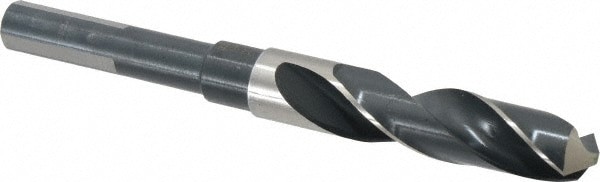 Reduced Shank Drill Bit: 11/16'' Dia, 1/2'' Shank Dia, 118 , High Speed Steel