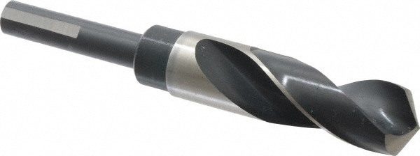 Reduced Shank Drill Bit: 15/16'' Dia, 1/2'' Shank Dia, 118 , High Speed Steel