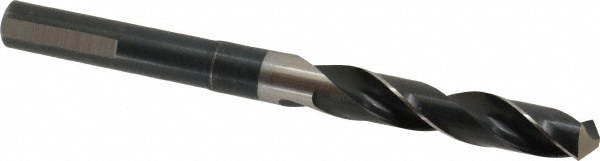 Reduced Shank Drill Bit: 17/32'' Dia, 1/2'' Shank Dia, 118 , High Speed Steel