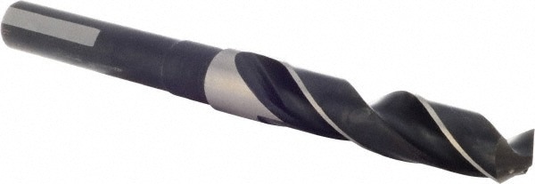 Reduced Shank Drill Bit: 19/32'' Dia, 1/2'' Shank Dia, 118 , High Speed Steel