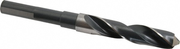 Reduced Shank Drill Bit: 21/32'' Dia, 1/2'' Shank Dia, 118 , High Speed Steel