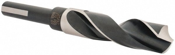 Reduced Shank Drill Bit: 25/32'' Dia, 1/2'' Shank Dia, 118 , High Speed Steel