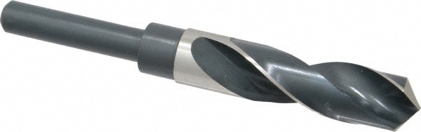 Reduced Shank Drill Bit: 53/64'' Dia, 1/2'' Shank Dia, 118 , High Speed Steel