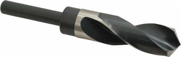 Reduced Shank Drill Bit: 1-1/64'' Dia, 1/2'' Shank Dia, 118 , High Speed Steel