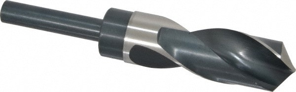Reduced Shank Drill Bit: 1-1/8'' Dia, 1/2'' Shank Dia, 118 , High Speed Steel