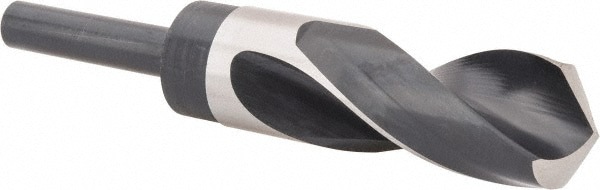 Reduced Shank Drill Bit: 1-11/64'' Dia, 1/2'' Shank Dia, 118 , High Speed Steel