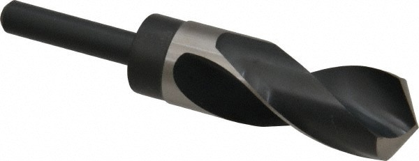 Reduced Shank Drill Bit: 1-15/64'' Dia, 1/2'' Shank Dia, 118 , High Speed Steel
