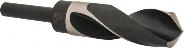 Reduced Shank Drill Bit: 1-3/32'' Dia, 1/2'' Shank Dia, 118 , High Speed Steel