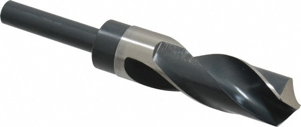 Reduced Shank Drill Bit: 1-3/64'' Dia, 1/2'' Shank Dia, 118 , High Speed Steel