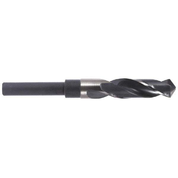 Reduced Shank Drill Bit: 1-7/16'' Dia, 1/2'' Shank Dia, 118 , High Speed Steel