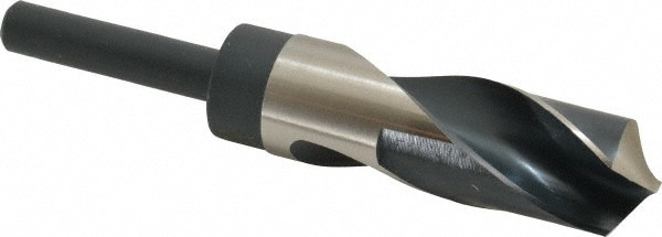 Reduced Shank Drill Bit: 1-9/64'' Dia, 1/2'' Shank Dia, 118 , High Speed Steel