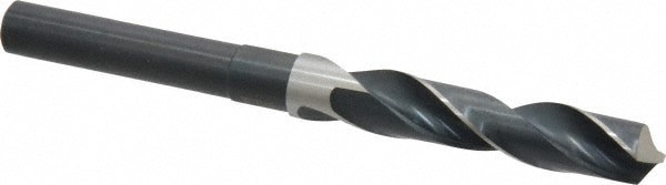 Reduced Shank Drill Bit: 19/32'' Dia, 1/2'' Shank Dia, 118 , High Speed Steel