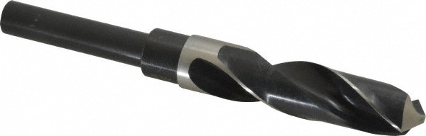 Reduced Shank Drill Bit: 25/32'' Dia, 1/2'' Shank Dia, 118 , High Speed Steel