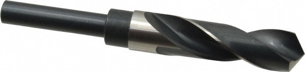 Reduced Shank Drill Bit: 27/32'' Dia, 1/2'' Shank Dia, 118 , High Speed Steel