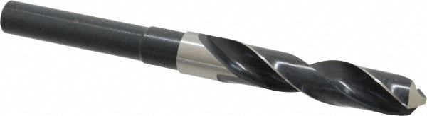 Reduced Shank Drill Bit: 39/64'' Dia, 1/2'' Shank Dia, 118 , High Speed Steel