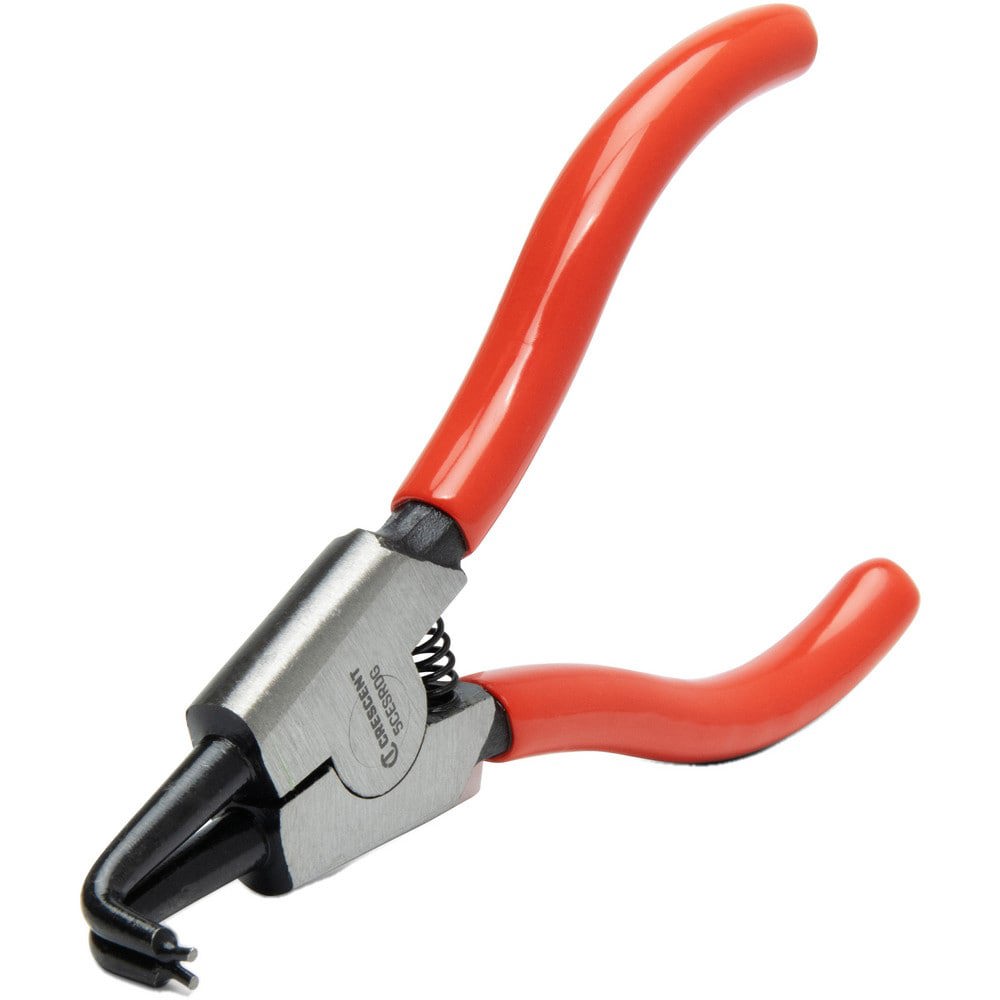 Retaining Ring Pliers; Tool Type: External Ring Pliers ; Type: External ; Tip Angle: 90.00 ; Tip Diameter (Decimal Inch): 0.071 ; Ring Diameter Range (Inch): 0.39 to 0.98 (Internal) ; Overall Length (Decimal Inch): 5.0000