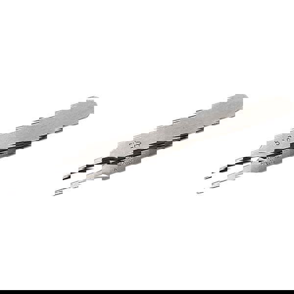 Fine Point Tweezer: Straight, Stainless Steel, 4.528