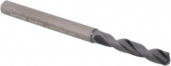 Screw Machine Length Drill Bit: 3.60 mm (0.1417) Dia, 135 deg, Solid Carbide