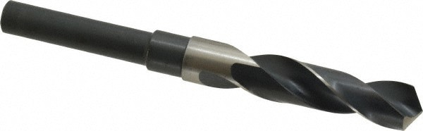 Reduced Shank Drill Bit: 43/64'' Dia, 1/2'' Shank Dia, 118 , High Speed Steel
