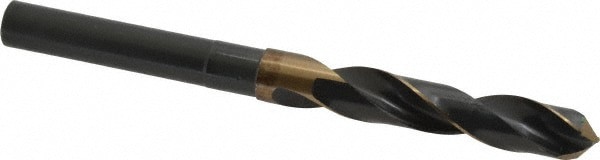 Reduced Shank Drill Bit: 9/16'' Dia, 1/2'' Shank Dia, 118 , Cobalt