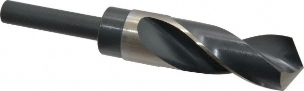 Reduced Shank Drill Bit: 1-1/16'' Dia, 1/2'' Shank Dia, 118 , High Speed Steel