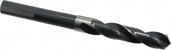 Reduced Shank Drill Bit: 9/16'' Dia, 1/2'' Shank Dia, 118 , High Speed Steel