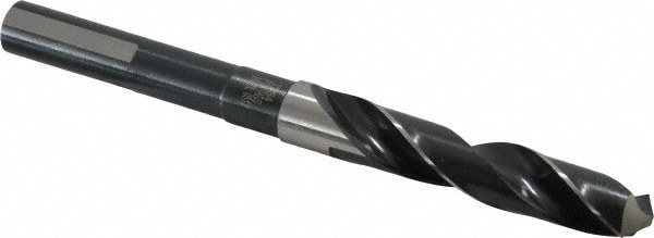 Reduced Shank Drill Bit: 37/64'' Dia, 1/2'' Shank Dia, 118 , High Speed Steel