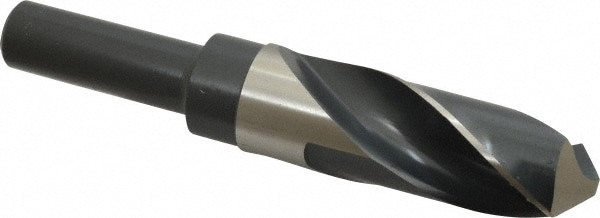 Reduced Shank Drill Bit: 1-5/32'' Dia, 3/4'' Shank Dia, 118 , High Speed Steel
