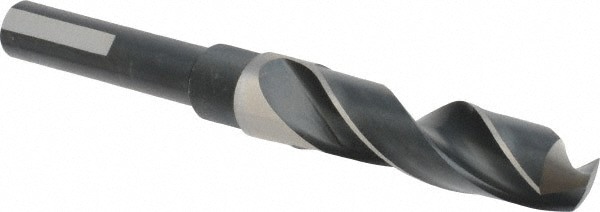 Reduced Shank Drill Bit: 45/64'' Dia, 1/2'' Shank Dia, 118 , High Speed Steel