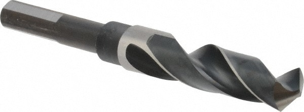 Reduced Shank Drill Bit: 47/64'' Dia, 1/2'' Shank Dia, 118 , High Speed Steel