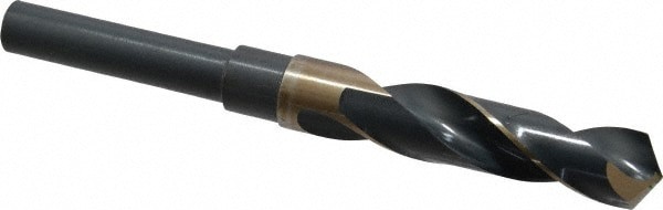 Reduced Shank Drill Bit: 11/16'' Dia, 1/2'' Shank Dia, 118 , Cobalt